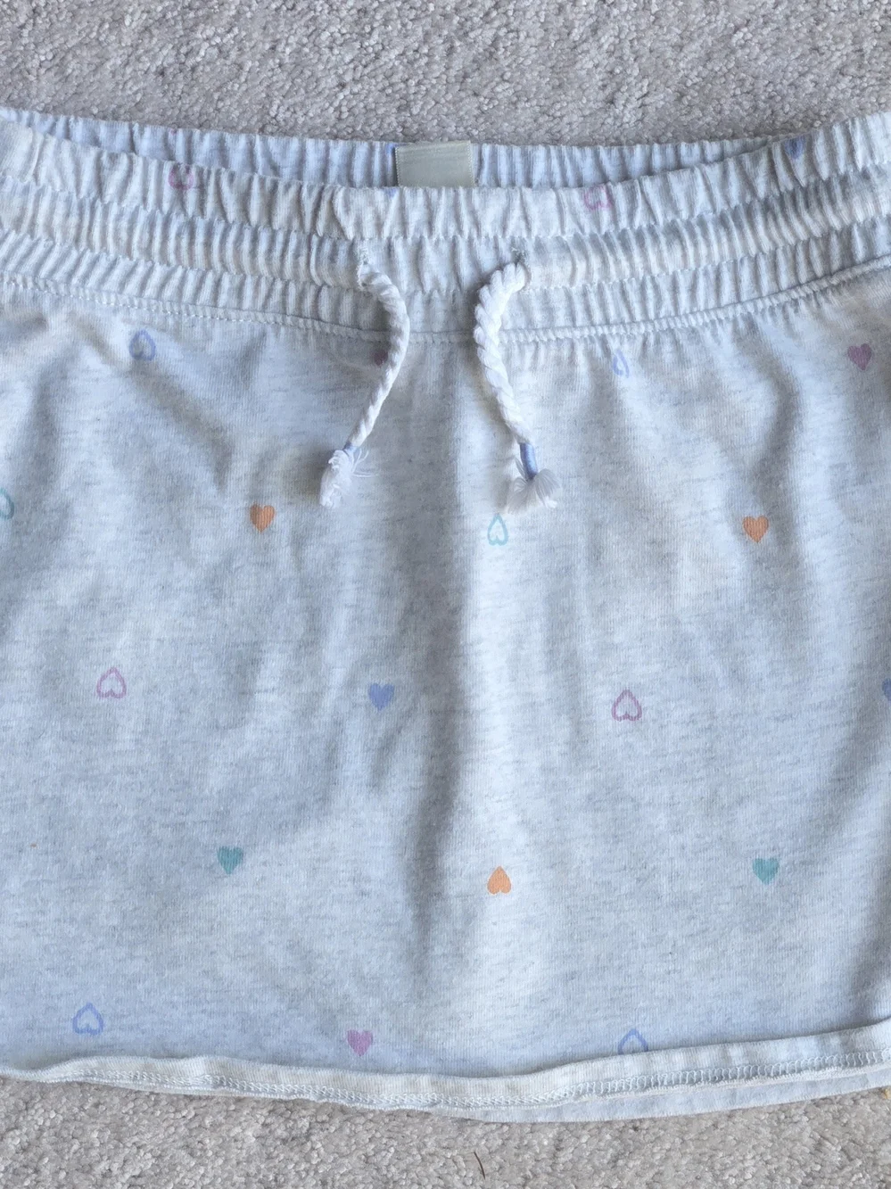 OshKosh B'gosh Heather Gray Skort with Pastel Heart Print